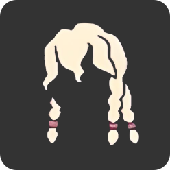 紫色挑染半扎发型