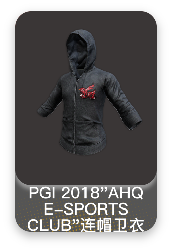 PGI 2018"AHQ E-SPORTS CLUB"连帽卫